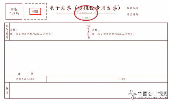 全电发票的标签与之功能类似