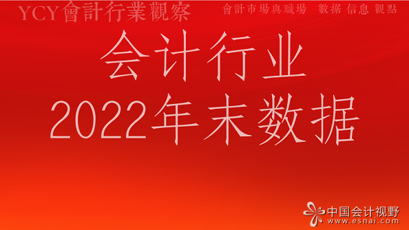 会计行业2022年末数据