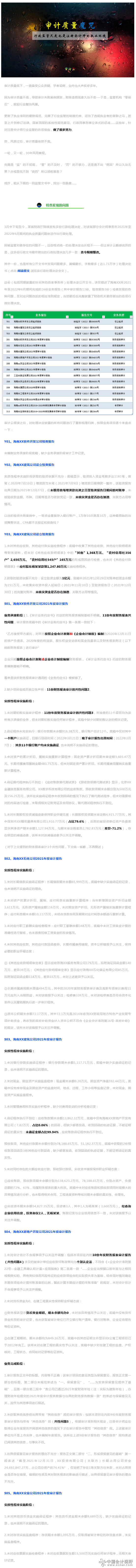 云说  审计质量的魔咒1