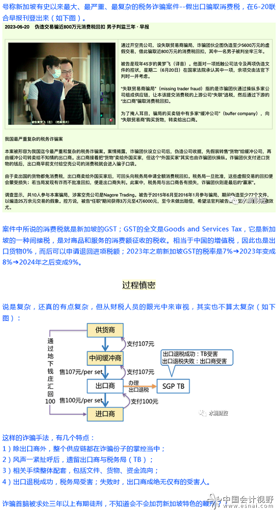 新加坡出口骗税