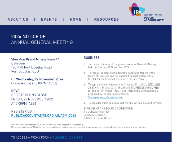 【活动·通知】会员大会 | 2024 Notice of Annual General Meeting 【活动·通知】会员大会 | 2024 Notice of Annual General Meeting